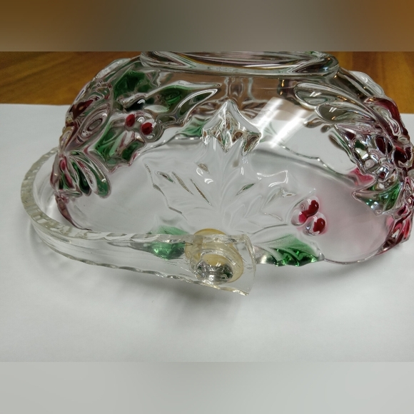 Vintage Mikasa Poinsettia Crystal Basket - Picture 4 of 10